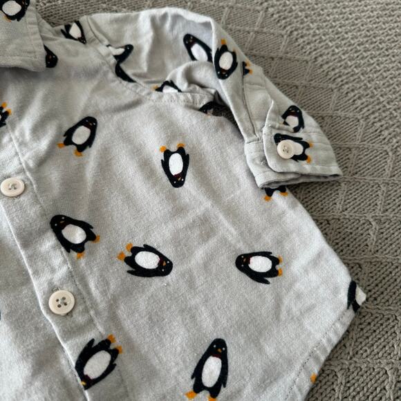 Ever & Ever Penguin Button Down ~ 3M - Picture 3 of 6